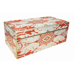 ARCADIA HOME Wood Jewelry Box + Mirror
