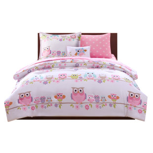 MI ZONE KIDS Wise Wendy Owl Comforter Set with Bed Sheets