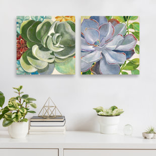LANGLEY STREET® " Brilliant Succulents III/IV " by Norman Wyatt Jr. 2 - Pieces