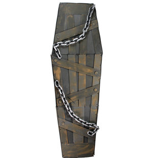 NORTHLIGHT SEASONAL 63" Animated and Lighted Chained Shaking Coffin Halloween Decoration