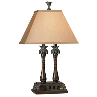 MEDALLION LIGHTING Palm Tree Resin Table Lamp