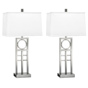 MEDALLION LIGHTING Geometrics Group Metal Table Lamp (Set of 2)