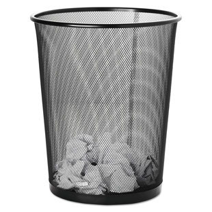 ROLODEX CORPORATION Rolodex™ Mesh Round Wastebasket 18 Gallons Mesh Open Trash Can