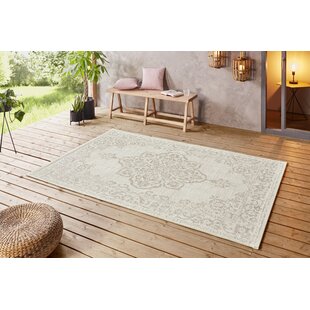 NORTHRUGS Innen-/Außen-Teppich Tilos in Cremefarben/Beige