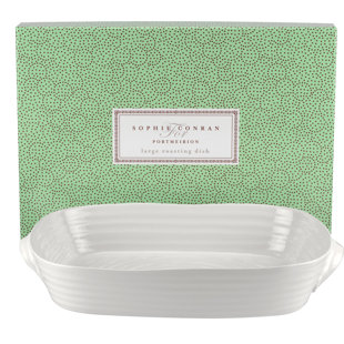 Portmeirion Sophie Conran-White Lg Hndl Rect Rst Dish 15"X 11"