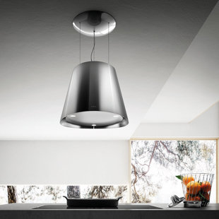 Elica Stainless Steel 350 CFM Ducted (Vented) Island Range Hood with Mesh Filter