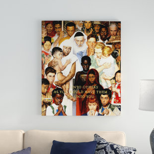 VAULT W ARTWORK " Golden Rule " by Norman Rockwell