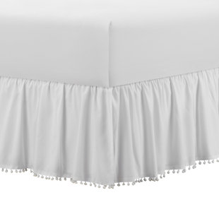ROSDORF PARK Bengal Pom Pom Trim 15" Bed Skirt