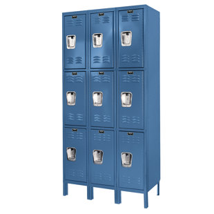 HALLOWELL Premium Metal 3 - Tier 36'' Employee Locker with Padlock