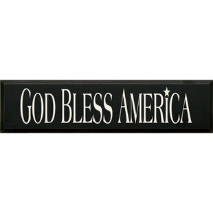 SAWDUST CITY " God Bless America Textual Art Plaque "