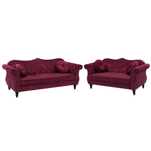 MERCER41 2 - Piece Velvet Living Room Set