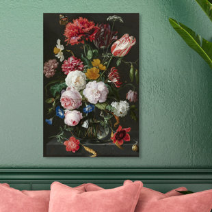 MARLOW HOME CO. Still Life With Flowers In A Glass Vase by Jan Davidsz. De Heem - Painting