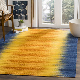 UNION RUSTIC Bennett Handmade Flatweave Dark Blue/Yellow Rug