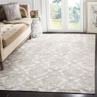 CANORA GREY Troxell Handmade Viscose Silver Rug