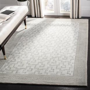 MARTHA STEWART RUGS Martha Stewart Byzantium Geometric Hand-Tufted Wool Green Area Rug