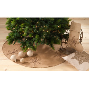 GREYLEIGH™ Solid Color Burlap Tree Skirt