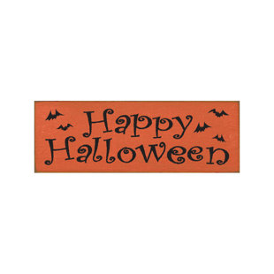 SAWDUST CITY Happy Halloween Textual Art Plaque