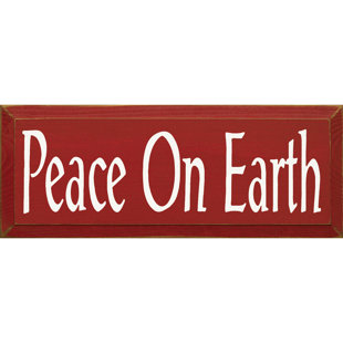 SAWDUST CITY Peace On Earth Textual Art Plaque