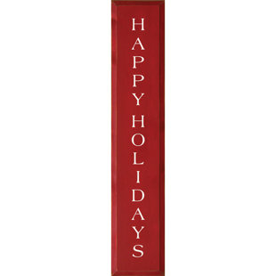 SAWDUST CITY Happy Holidays Textual Art Plaque