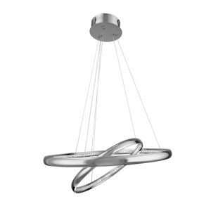 DWELED Tumbling 2 - Light Chrome LED Unique/Statement Pendant