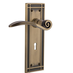 NOSTALGIC WAREHOUSE Swan Privacy Door Lever with Keyhole Mission Long Plate