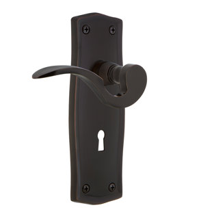 NOSTALGIC WAREHOUSE Manor Single Dummy Door Lever with Keyhole Prairie Long Plate