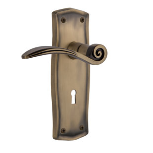 NOSTALGIC WAREHOUSE Swan Single Dummy Door Lever with Keyhole Prairie Long Plate