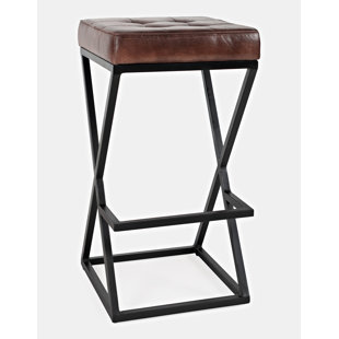 WILLISTON FORGE Judie Upholstered Counter Stool with Metal Frame