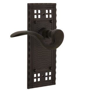 NOSTALGIC WAREHOUSE Manor Passage Door Lever with Craftsman Long Plate