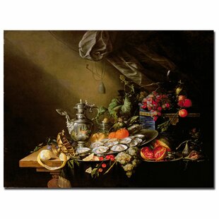 TRADEMARK FINE ART "Banquet Still Life" by Cornelis De Heem Painting Print on Canvas