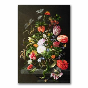 TRADEMARK FINE ART "Still Life of Flowers" by Jan Davidsz. de Heem Painting Print on Wrapped Canvas