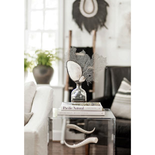 JAMIE DIETRICH Clear/White 17" Crystal Decorative Bottle