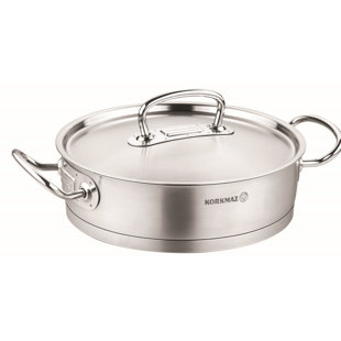 YBM Home Korkmaz 3-qt. Proline Stainless Steel Stock Pot with Lid