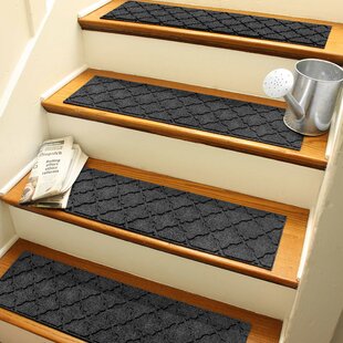 MATTERLY WaterHog Cordova 8.5 in. x 30 in. Indoor Outdoor Stair Treads (Set of 4)