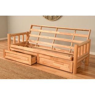 FOUNDSTONE™ Jaran Full 80'' Vegan Leather Futon And Mattress