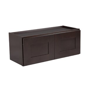 DESIGN HOUSE Fully Assembled 33x21x12 in. Shaker Style Kitchen Bridge Wall Cabinet 2-Door in Espresso