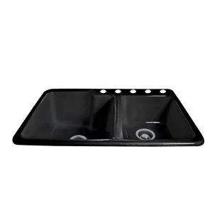 CECO Redondo 33" L x 22" W Double Basin Drop-in Kitchen Sink