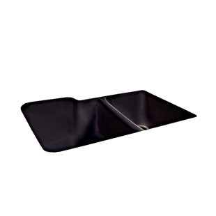 CECO Redondo 33'' L Undermount Double Bowl Cast Iron Kitchen Sink