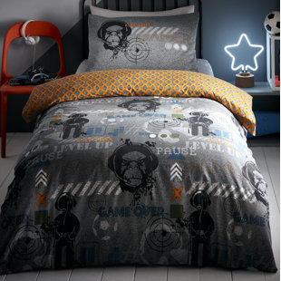 ISABELLE & MAX Gillenwater Multicoloured Gaming Glow-in-the-Dark Duvet Cover Set