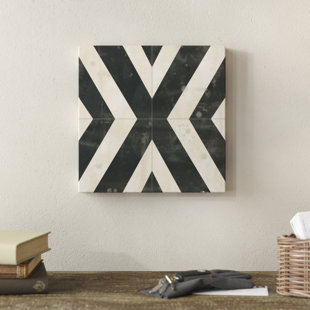 BLUE ELEPHANT Midnight Parquet IV by June Erica Vess - Wrapped Canvas Print