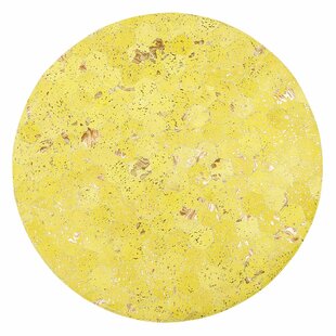 CANORA GREY Croix Cowhide Yellow Rug