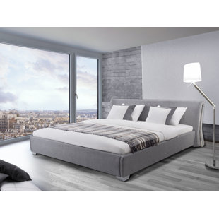 METRO LANE Day European Double (140 x 200 cm) Upholstered Bed Frame