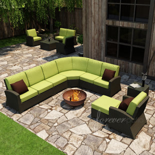 FOREVER PATIO Barbados 7 Piece Sectional Seating Group with Sunbrella Cushions