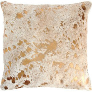PERGAMINO Animal Print Leather/Suede Throw Pillow