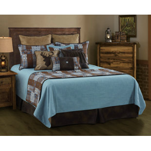 SAVERIO INC. YUMA Linen Patchwork Coverlet Set