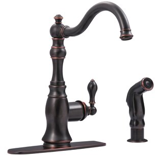 FONTAINE BY ITALIA Bellver Single Handle Kitchen Faucet with Side Spray