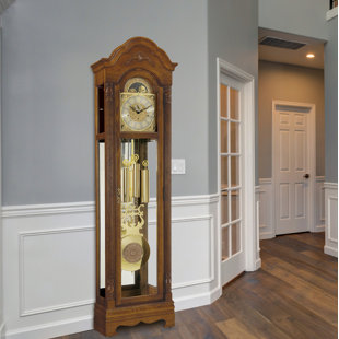 HOWARD MILLER® Kingsley 82.5'' H Wood Grandfather Clock with Adjustable Chime Volume