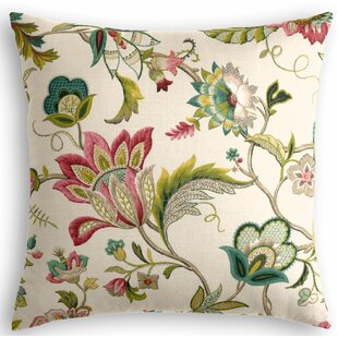 LOOM DECOR Fleur De Leaf Floral Linen Reversible Throw Pillow