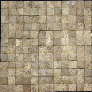 LEGION FURNITURE 0.94" x 0.94" Coconut Grid Mosaic Tile