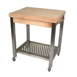 JOHN BOOS Cucina Prep Table with Butcher Block Top